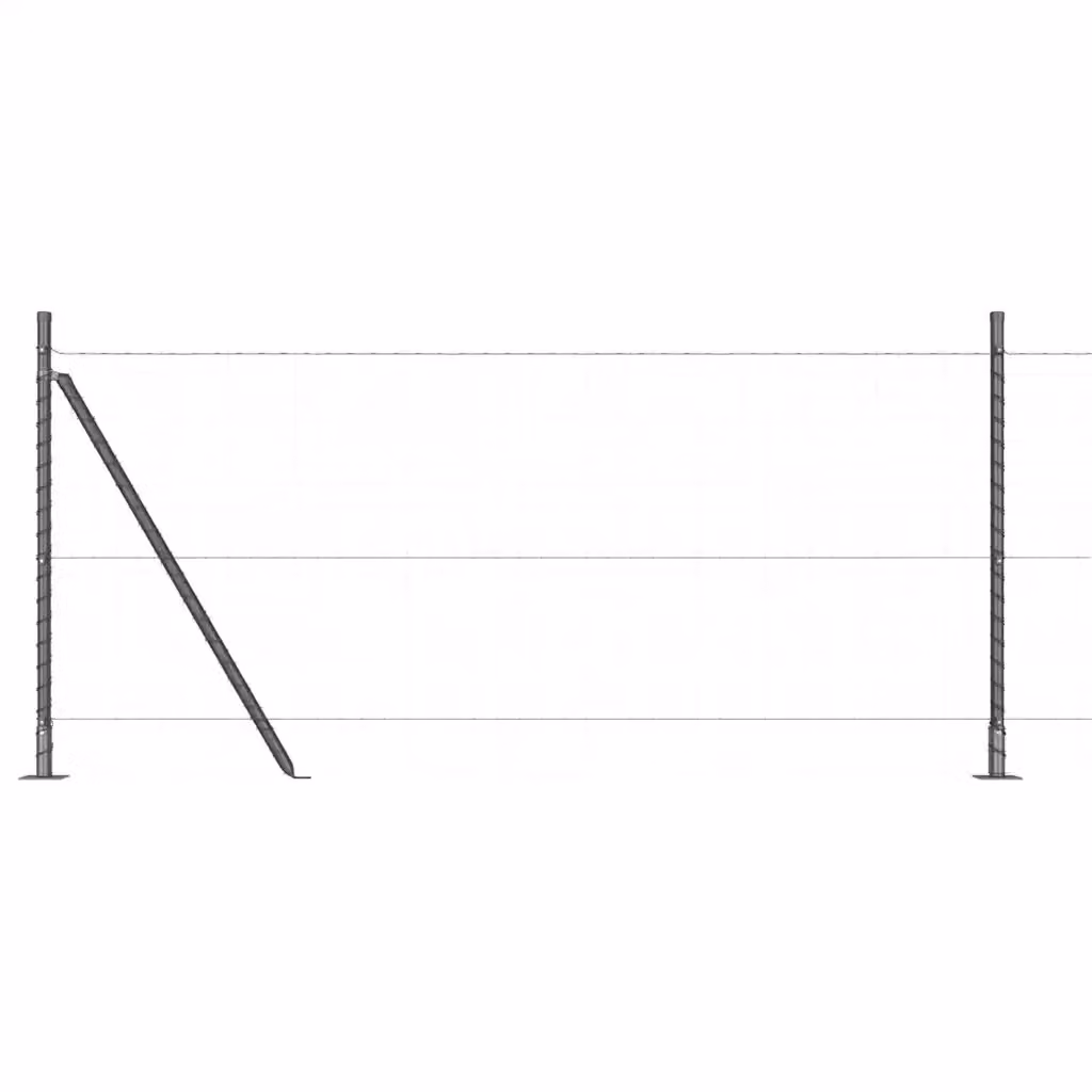 Set di 52 pali per recinzione con base in cemento vidaXL, Grigio, L/P/H: 3,2 x 3,2 x 90 cm – 2