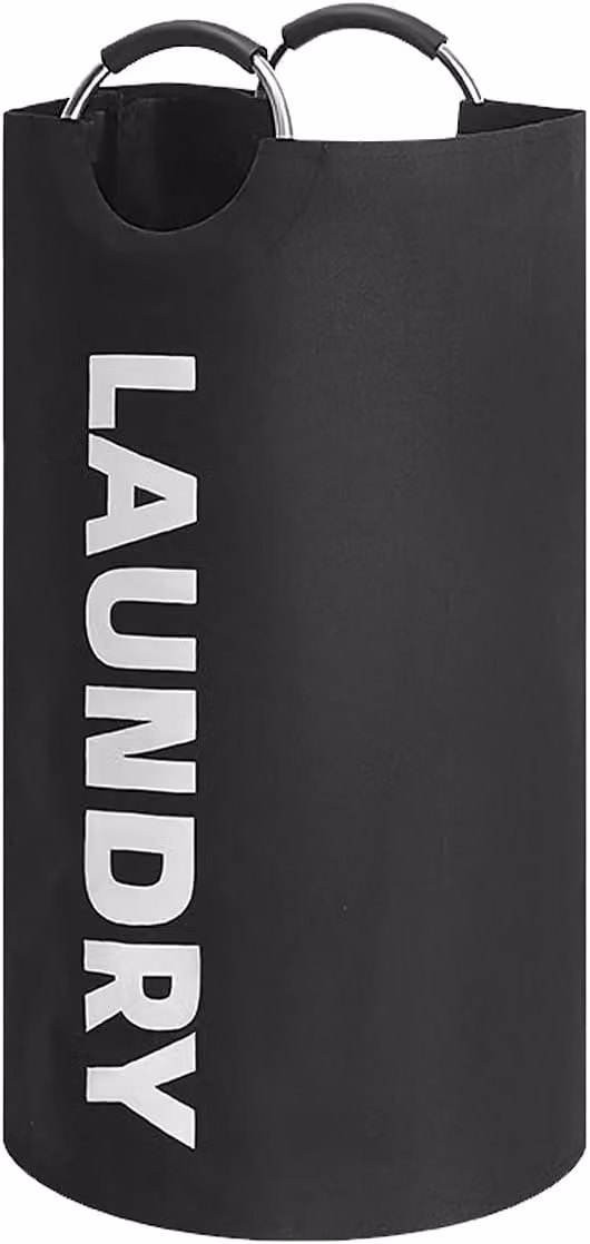 Contenitore pieghevole per biancheria con maniglia, capacità 90 litri, dimensioni 79x38 cm, impermeabile, adatto per bagno e camera da letto