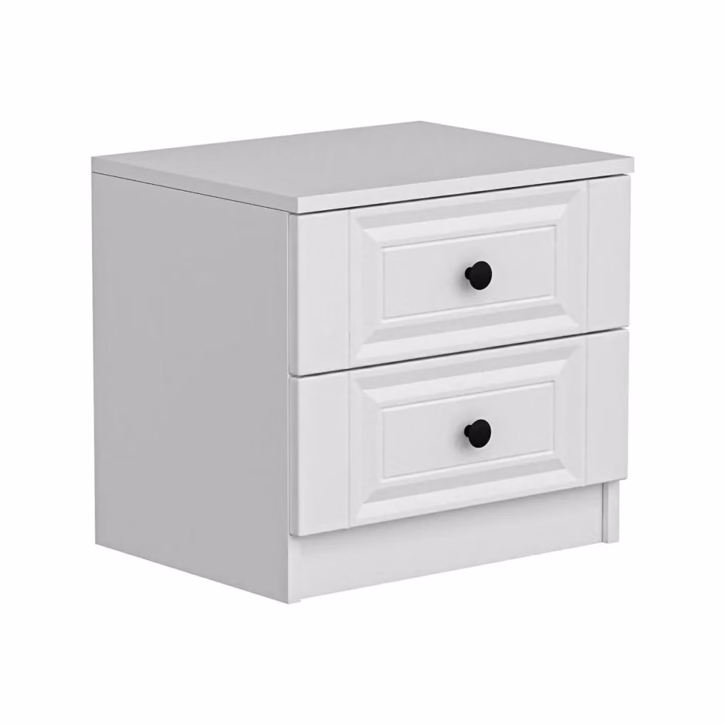 Comodino Ismael DMORA con un ripiano, Bianco opaco, L: 72 cm, P: 42 cm, H: 77 cm – 2