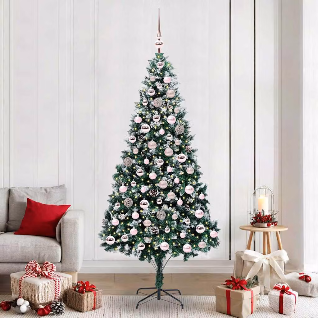 Maison Exclusive - Albero di Natale artificiale con 300 LED e supporto, verde, 210 cm