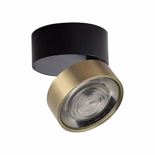 Lampada da soffitto LED serie HOLE 7W 3000K CRI90 Nero/Oro - Illuminazione interna ad alta efficienza - Rossini Illuminazione