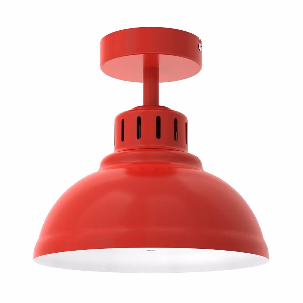 Lampada a sospensione Sven rosso opaco-bianca 1xE27x15W metallo dim.: 23x21x21 cm IP20 Luminex