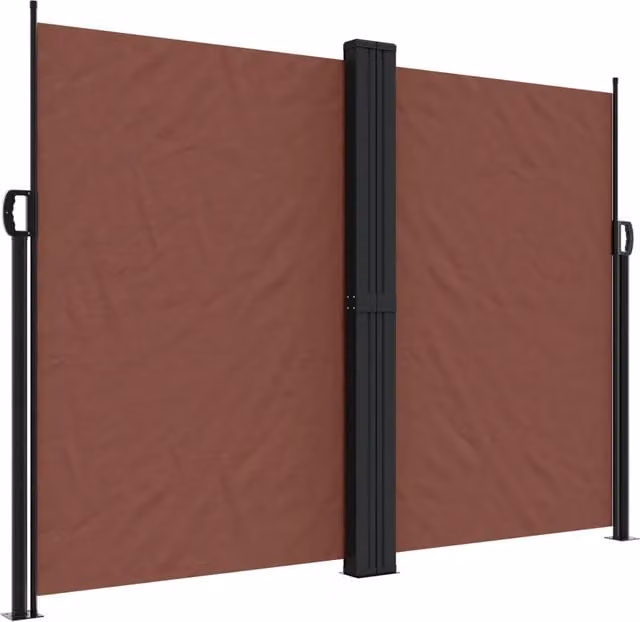 Tenda da Sole | Tenda parasole Laterale Retrattile Marrone 180x1000 cm