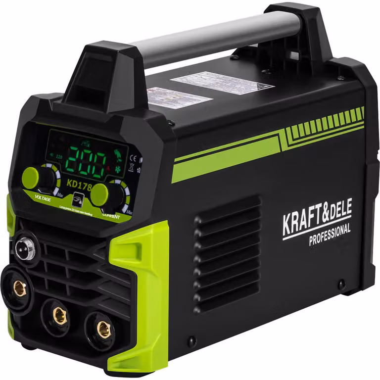 KRAFT&DELE | Generatore a inverter, MIG, MMA, TIG LIFT, 200 A, saldatrice, per campeggio, festival e uso domestico, generatore