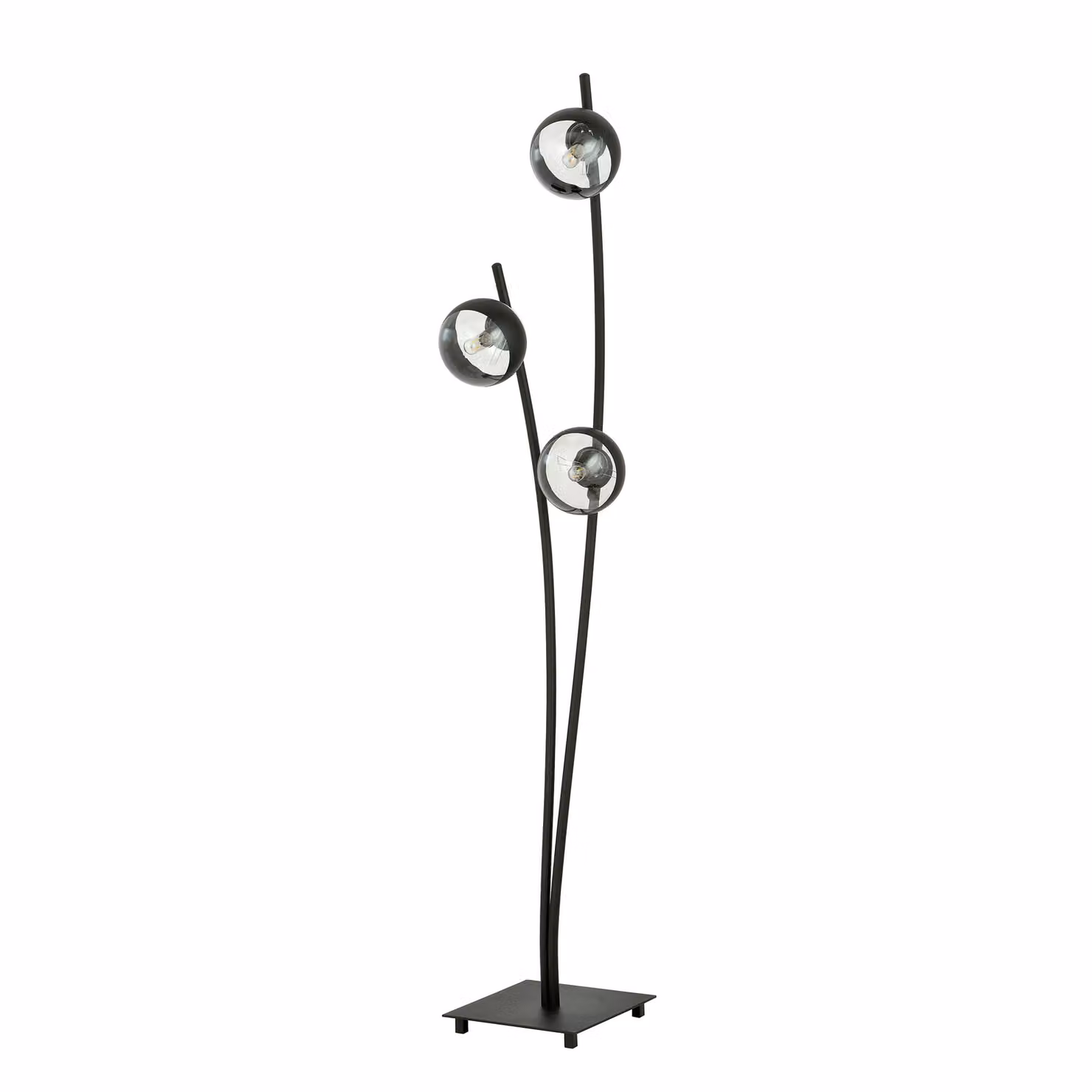 Lampada da terra Emibig 3xE14 40W HUNTER LP3 NERO/RIGHE 1101/LP3