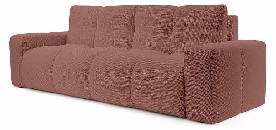 Divano letto Soso, colore terracotta