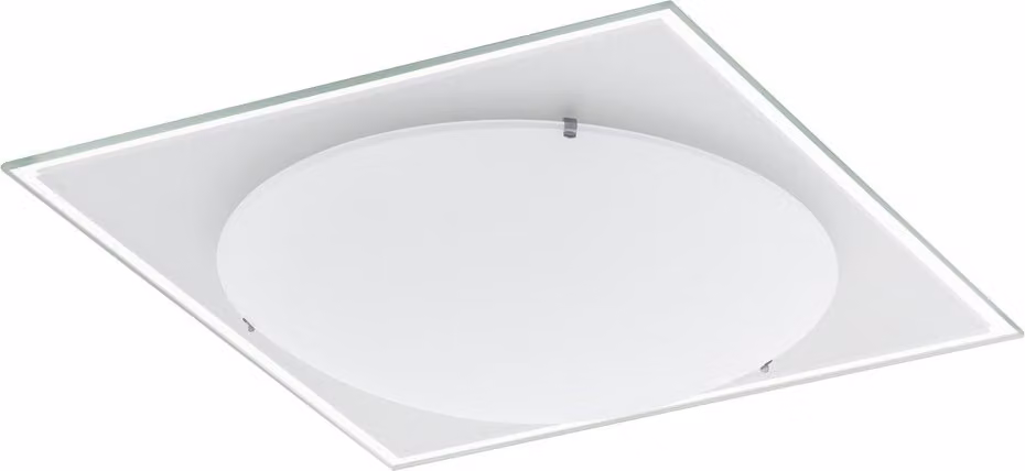 Lampada da soffitto a LED, vetro satinato, cornice a specchio di 30 cm