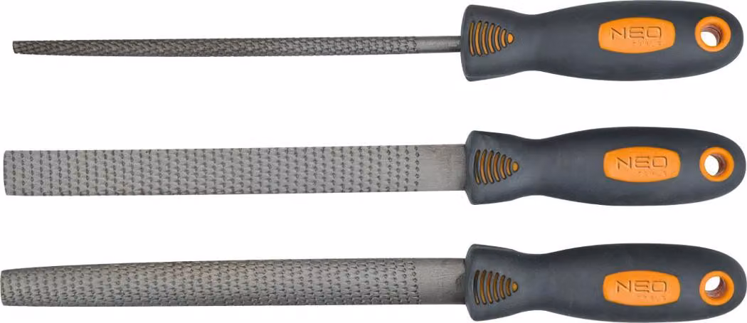 NEO TOOLS Lime per legno, 200 mm, set di 3 pezzi.