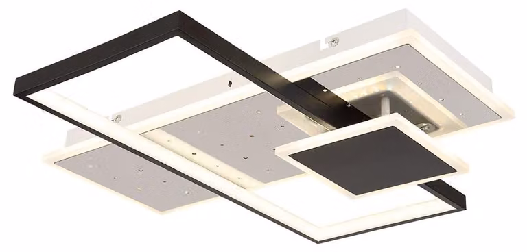 Plafoniera LED, dimmerabile, telecomando, CCT, L 50 cm