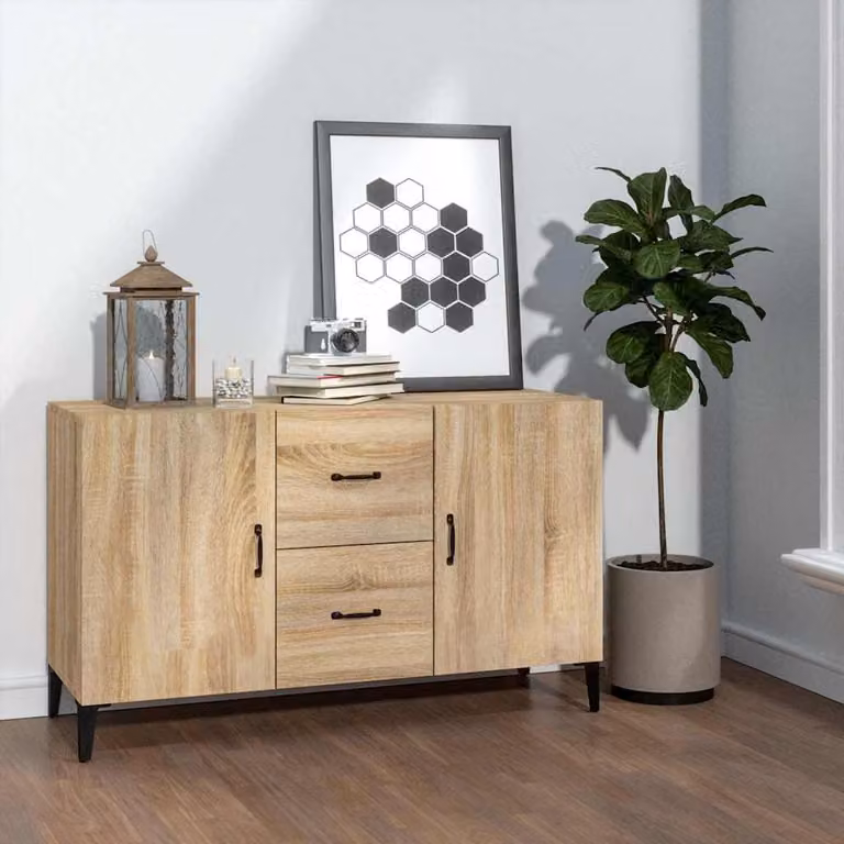 Credenza vidaXL in Legno Multistrato e MDF, Colore Rovere Sonoma, L 100 cm x P 36 cm x H 60 cm