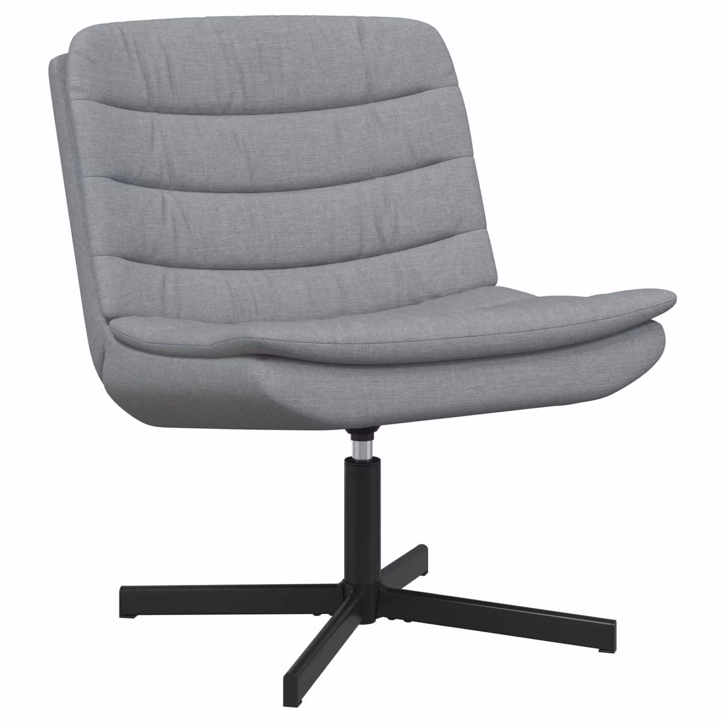 Sedia girevole vidaXL in tessuto Grigio chiaro L: 63 cm, P: 75 cm, H: 76 cm