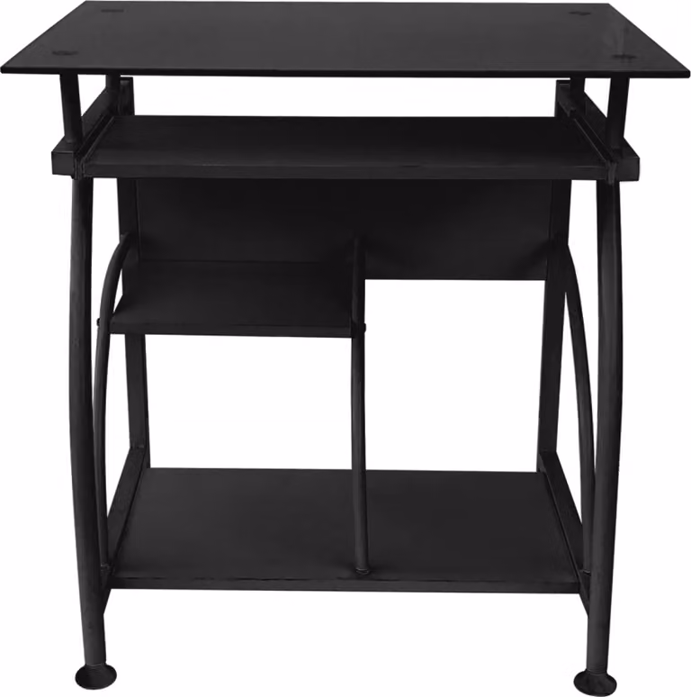Tavolino da scrivania per laptop - salvaspazio - 70 cm x 50 cm - nero