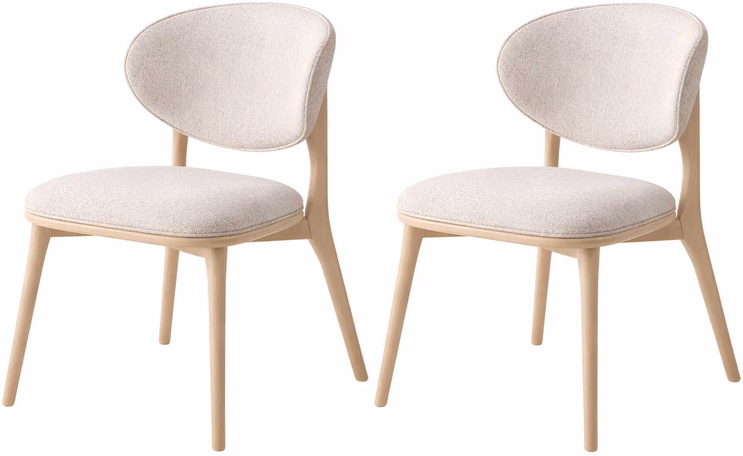 Sedia, stile moderno, colore beige chiaro, legno, nuova, soggiorno, cucina