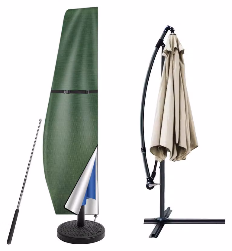 Copertura protettiva per ombrellone, dimensioni 2-3 metri, colore verde, dimensioni 265x40/70/50 cm, tessuto Oxford 210D