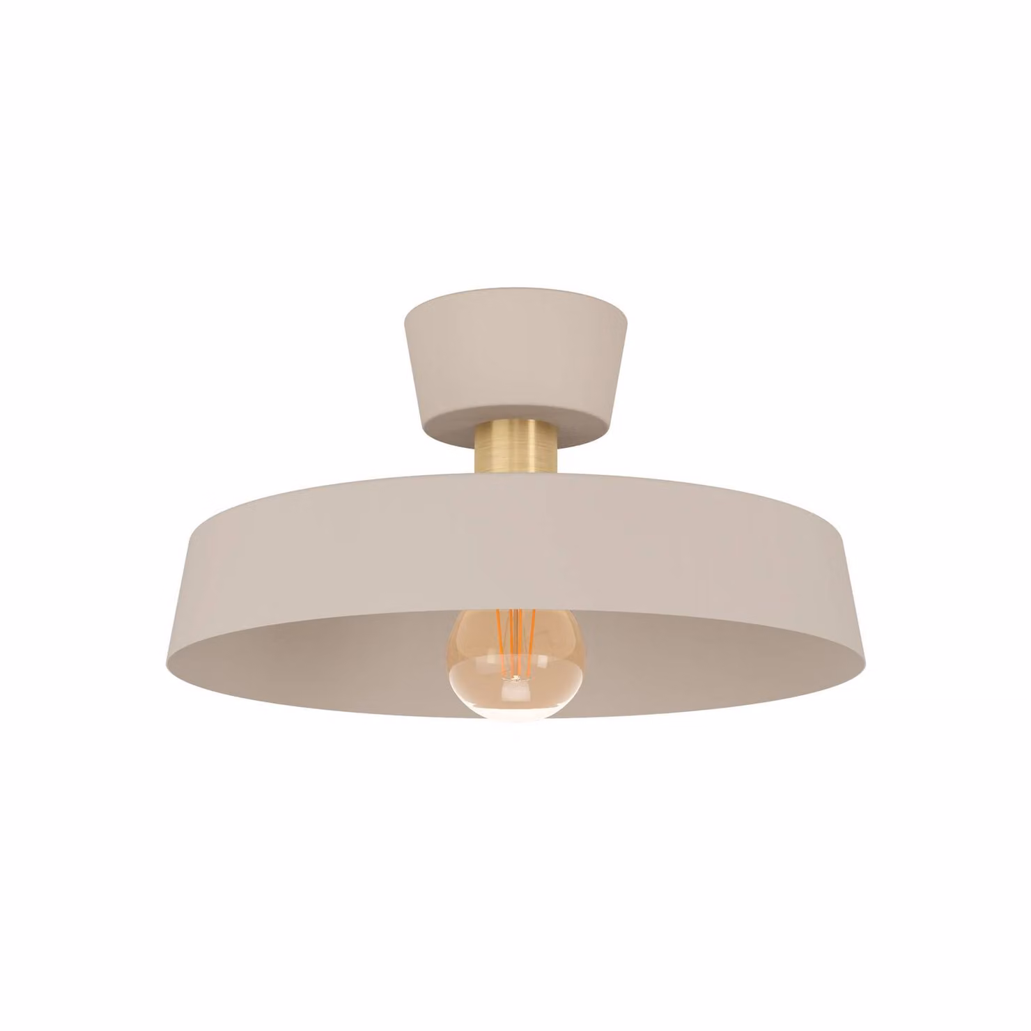 EGLO Plafoniera soffitto Valdiola, dimmerabile, Crema / Ambra, Soggiorno / Sala da pranzo, Metallo, Plafoniera
