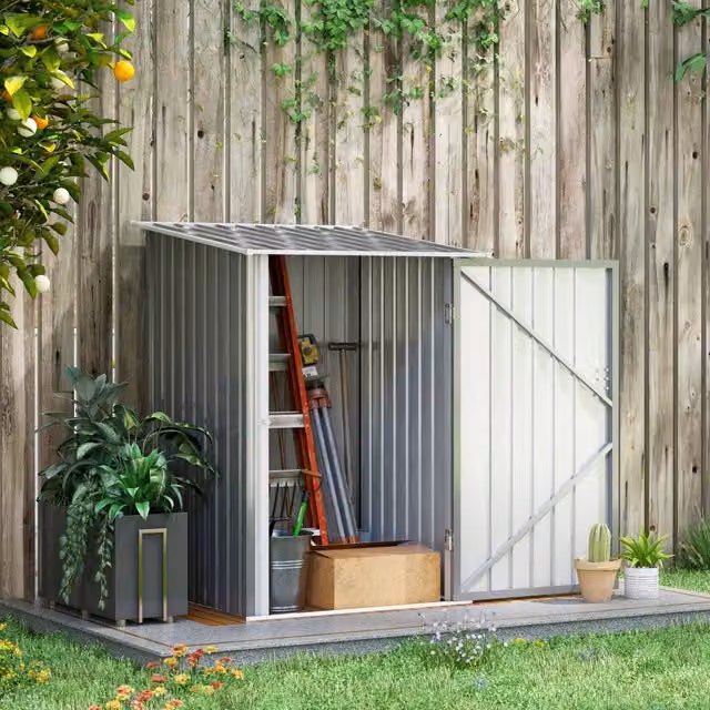 Cassetta da giardino REDOM in acciaio galvanizzato grigio L 100 cm x P 103 cm x H 160 cm – 1