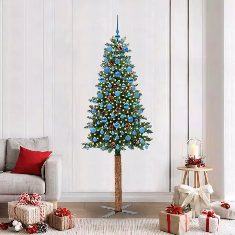 Maison Exclusive - Albero di Natale sottile, colore verde, 210 cm