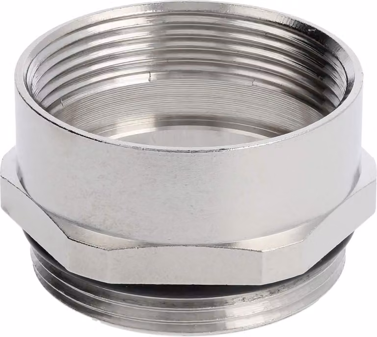 Supporto intermedio Lapp PG/PG PG29x1,588 MSZ-29, versione compatta, esagonale, in ottone (CuZn) nichelato, con filettatura di collegamento da 8,0 mm - 1 pezzo