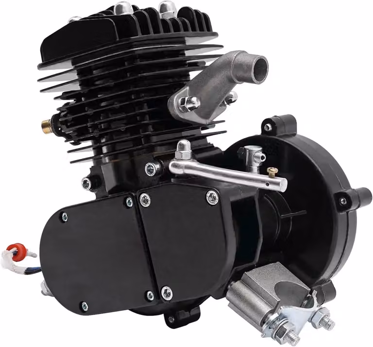 Kit motore per bicicletta - 80 cc, 2 tempi - Accensione CDI - Monocilindrico - Include marmitta - Colore nero