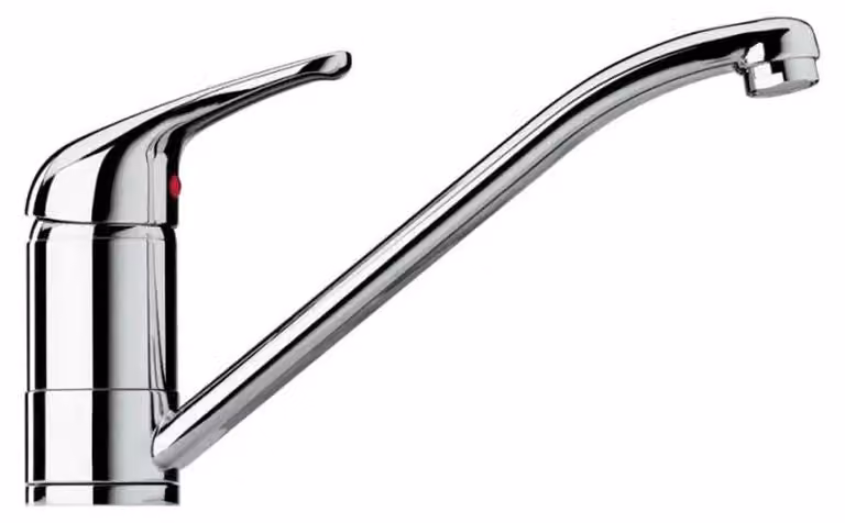 Rubinetto miscelatore lavello cucina con canna acqua bassa | Corallo