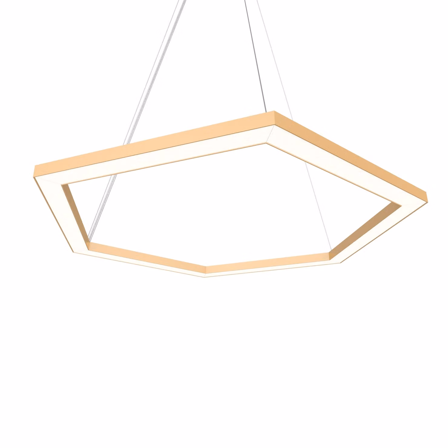 Lampada A Sospensione Esagono D60 Monocolore Opaca