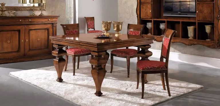 Esstisch Design Möbel Einrichtung Tische Massivholz Tisch Luxus Italienische