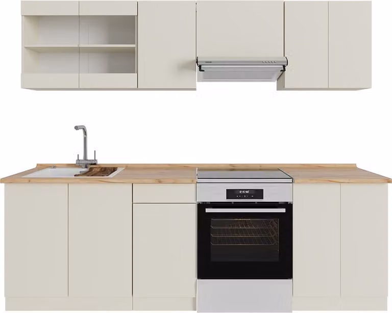Mobile da cucina Vicco R-Line Beige 240 cm , PL Rovere, Model 58439