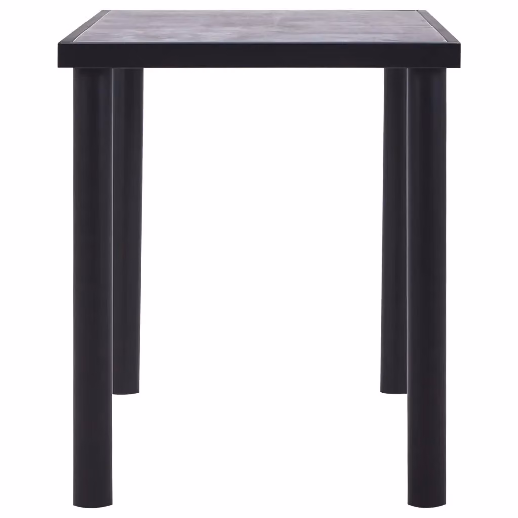 Tavolo da pranzo moderno vidaXL rettangolare in MDF e metallo nero e grigio L: 120 cm, P: 60 cm, H: 75 cm – 2