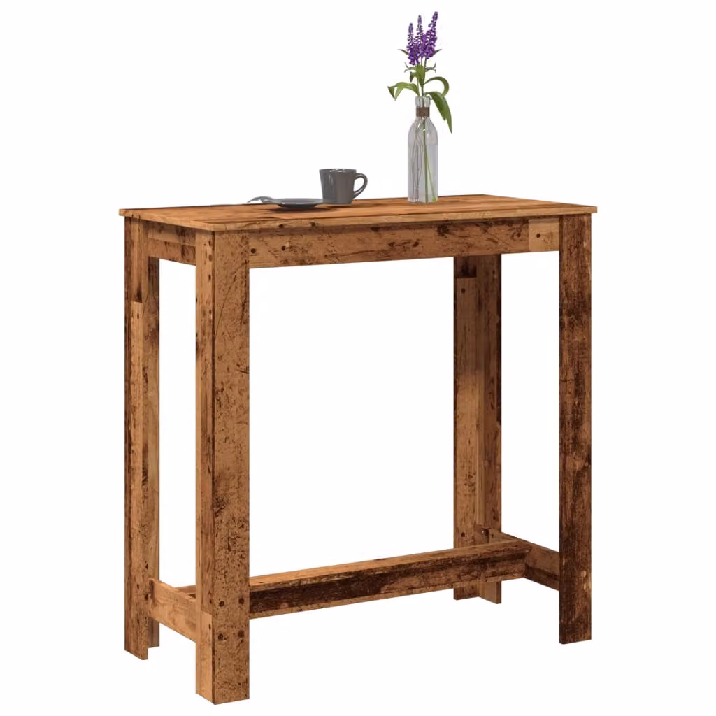 Maison Exclusive - Tavolo da bar effetto legno antico 102x50x103,5 cm Materiale ligneo