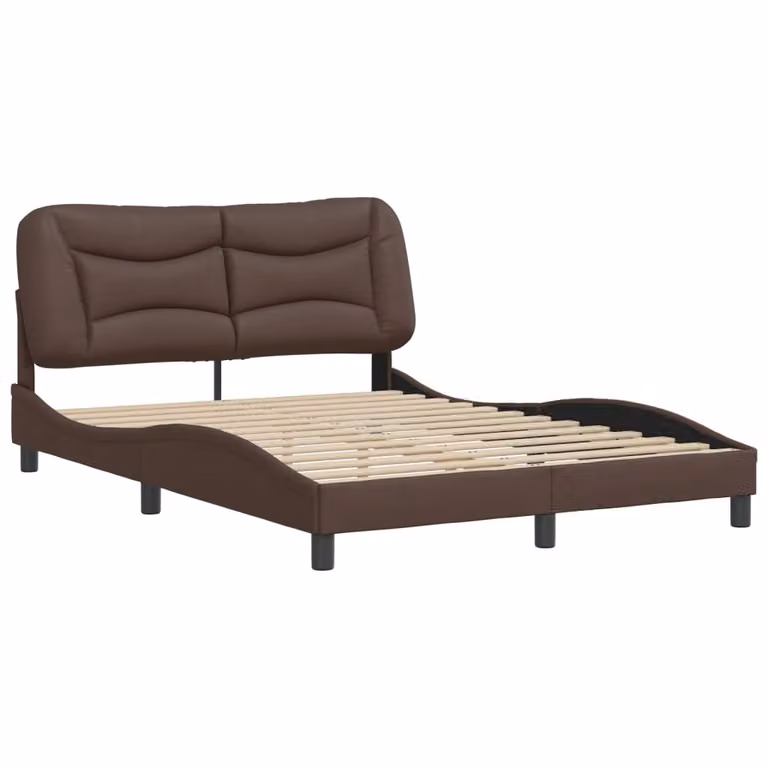 Giroletto senza Materasso Hvar Marrone 140x190 cm in Pelle finta