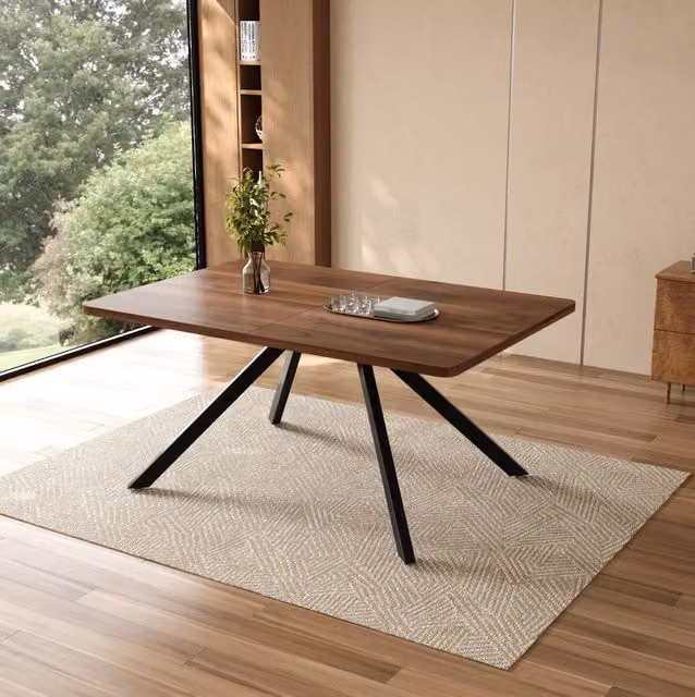 Tavolo da pranzo allungabile 160/200/240 × 90 cm in MDF color noce