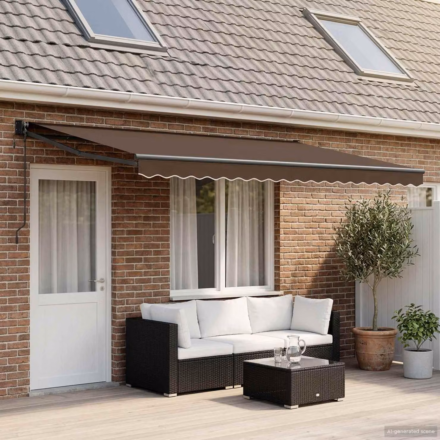 Maison Exclusive - Telo di ricambio per tenda da sole, dimensioni 4,5x3 metri, colore beige (taupe), in poliestere