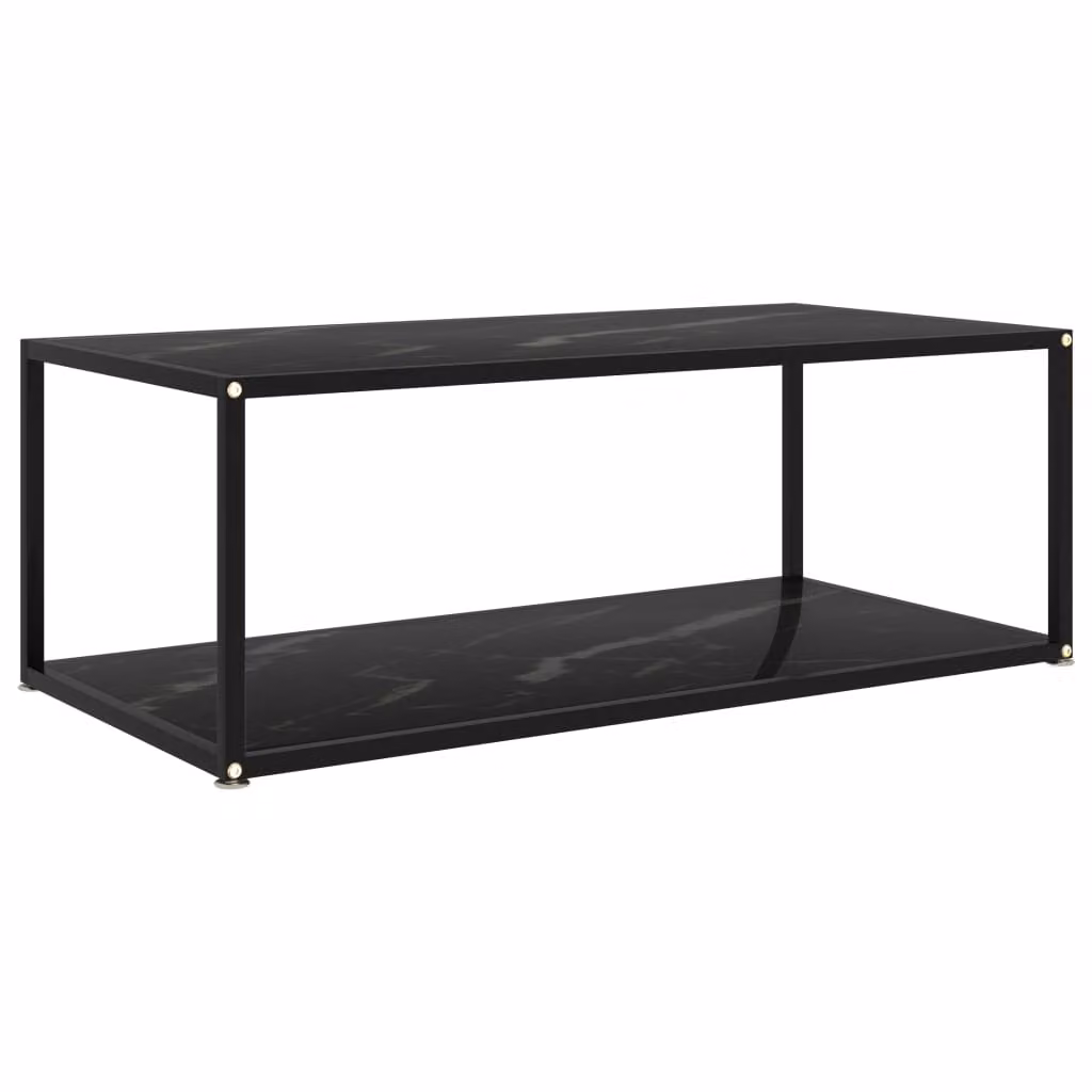 vidaXL Tavolino nero 100x50x35 cm in vetro temperato - Tavolino - Tavolini - Tavolini - Tavoli da caffè
