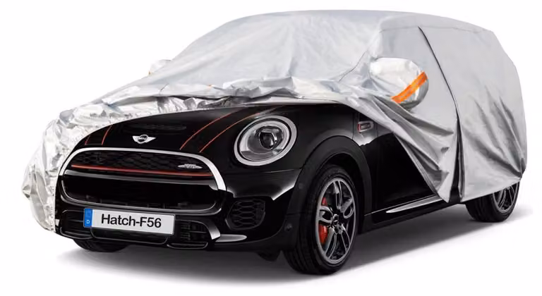 Copertura impermeabile e traspirante per auto, compatibile con Mini Hatch F56 dal 2014 al 2024, colore argento