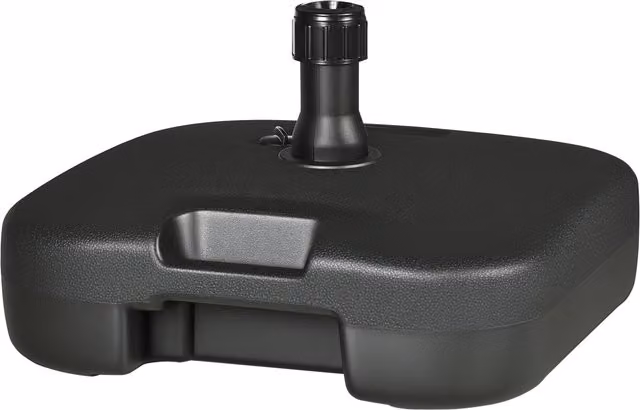 Base per ombrellone riempibile con acqua e sabbia Outsunny in plastica nera L: 46 cm, P: 45 cm, H: 26 cm