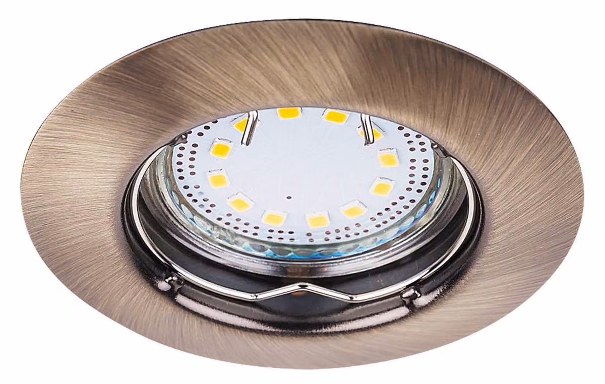 Rabalux 1048 Faretto da soffitto 3 spot Lite, GU10, 3W, 3000K, 240lm, bronzo-argento, rotondo, bianco caldo, classico, ø82mm