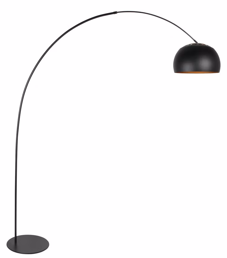 Lampada da terra - nero - Curve - metallo - lampada ad arco - E27 - 4912ZW - Anne Lighting