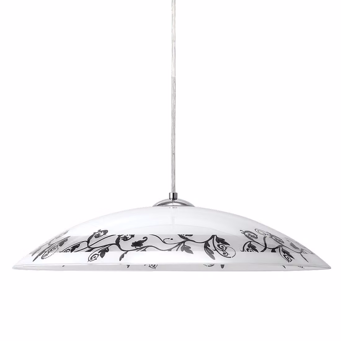 Lampada a sospensione ROSSA, 1xE27/40W, bianco/nero Ø450, H: 1100, dimmerabile