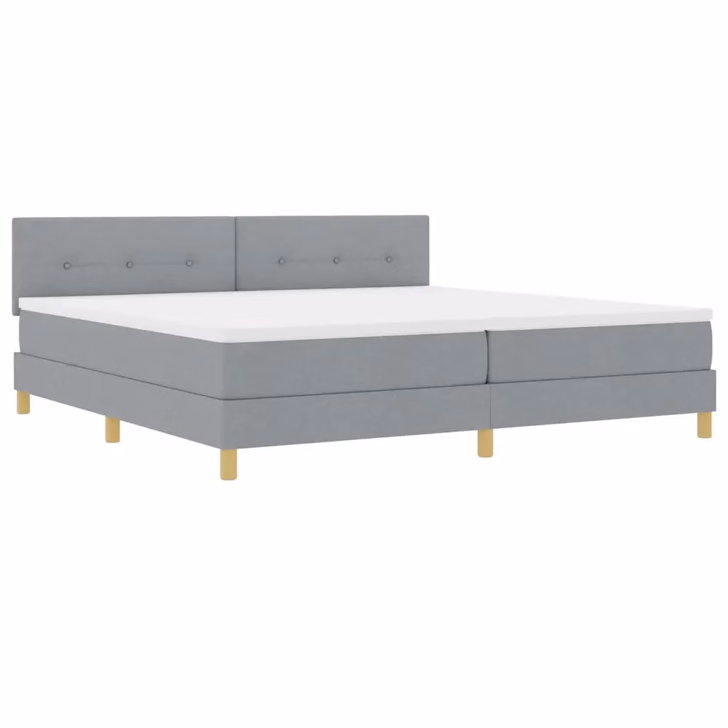 Letto moderno vidaXL in tessuto grigio con illuminazione LED sottostante e porta di ricarica USB, L/P/H: 200 x 200 x 280 cm – 2