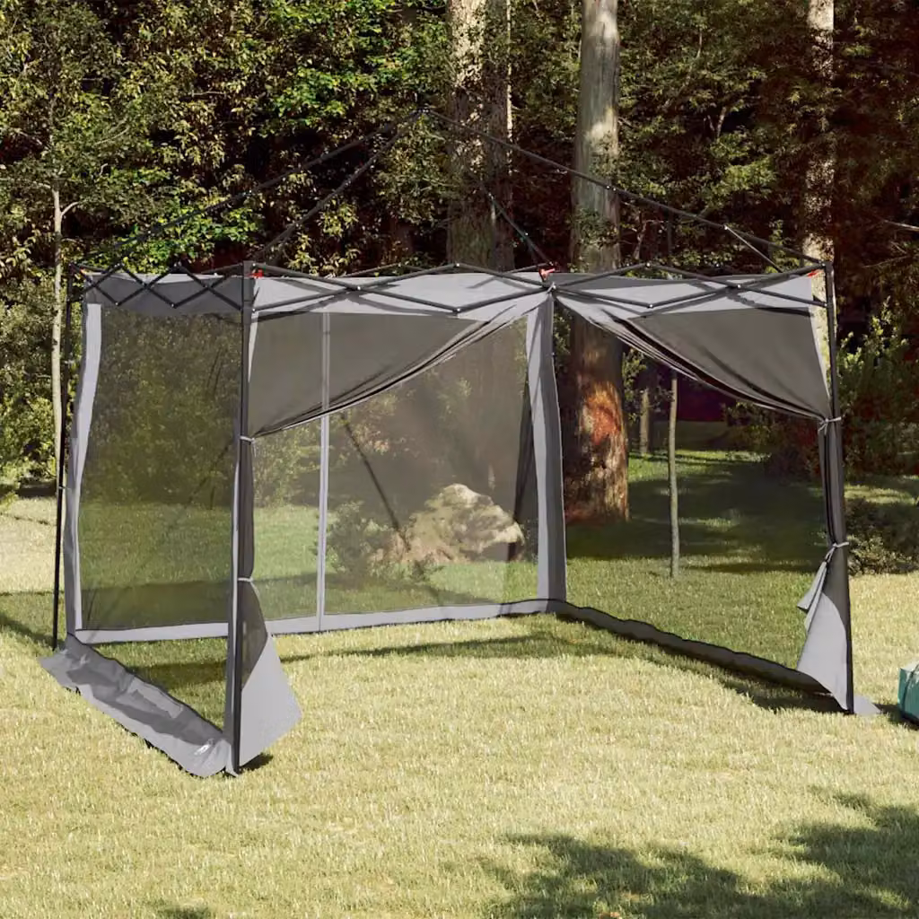 Tenda da campeggio interna vidaXL per 6 persone in taffetà grigio e arancione