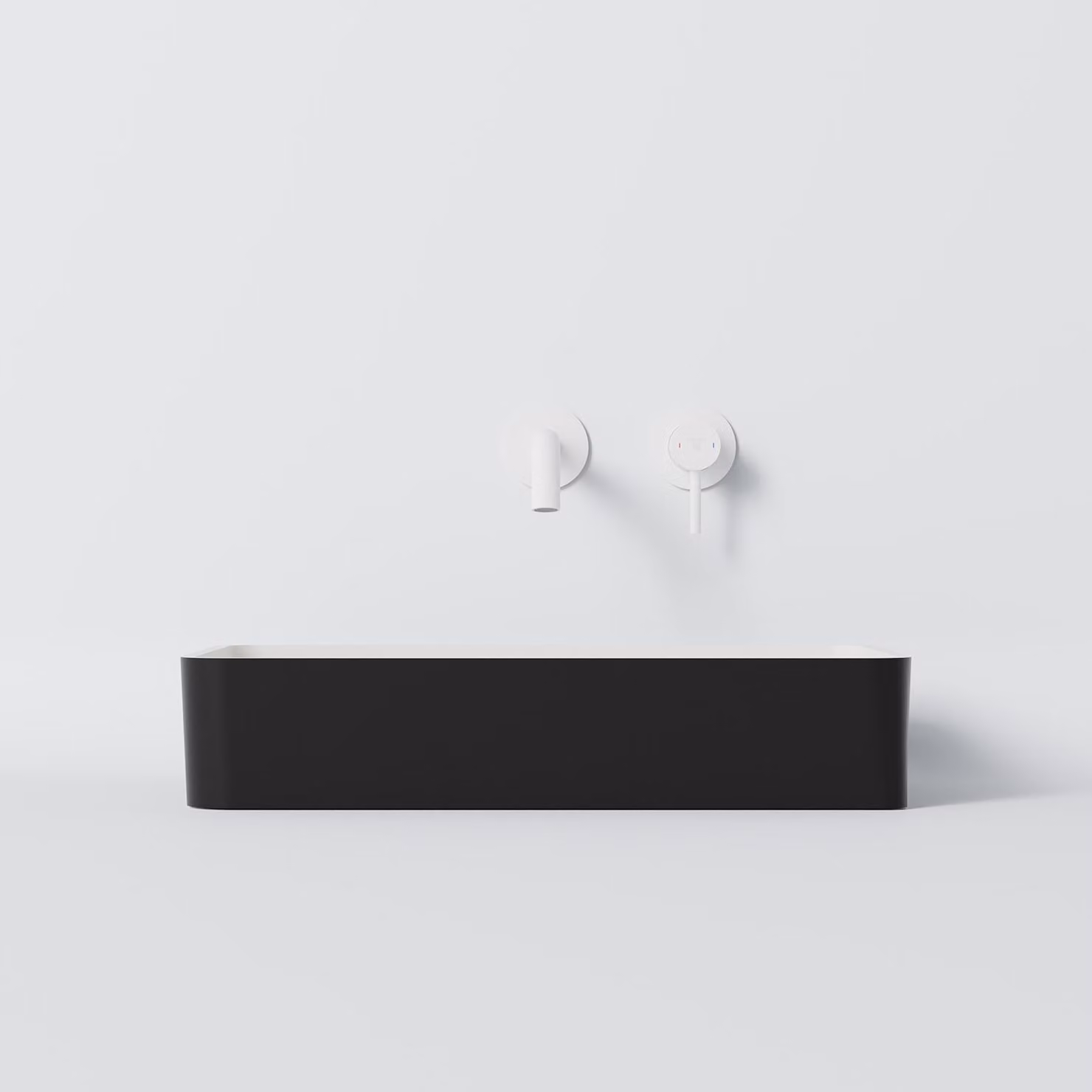 Steinberg Série 440 lavabo à poser, anguleux, sans trop-plein, 590x395x120mm, SOLIDSurface, 4407140SW, 4407140SW