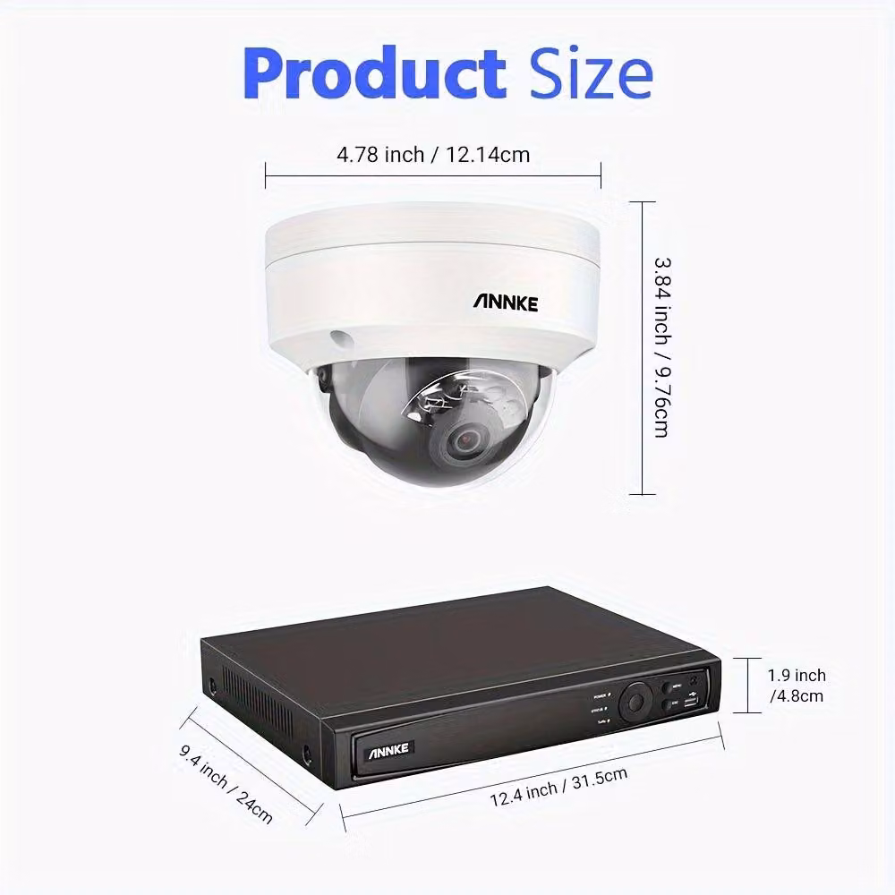 Kit di telecamere di sicurezza 4K - Telecamera di sorveglianza - Telecamera IP - Telecamera di sicurezza - Telecamera PoE