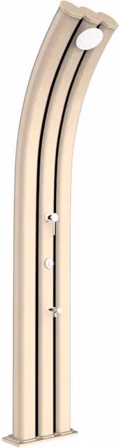 Doccia Solare da Giardino Arkema Energy Pro con Miscelatore Temporizzato e Lavapiedi, Colore Bianco Crema, Capacità 75 l