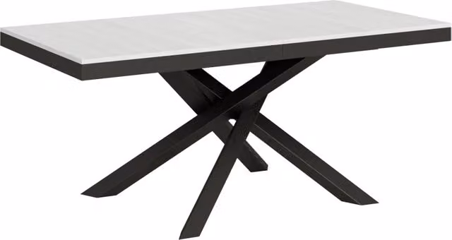 Tavolo allungabile moderno Itamoby Volta Evolution Bianco Frassino con telaio Antracite L/P: 90 x 180/440 cm – 1