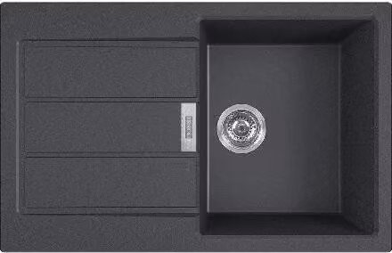 Franke Sirius 2.0 - Lavello in tectonite S2D 611-78, 780x500 mm, nero 143.0613.582