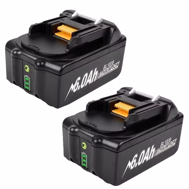 Batteria ricaricabile, alta capacità 90Ah, display LED, 18V, confezione da 2 6000mAh