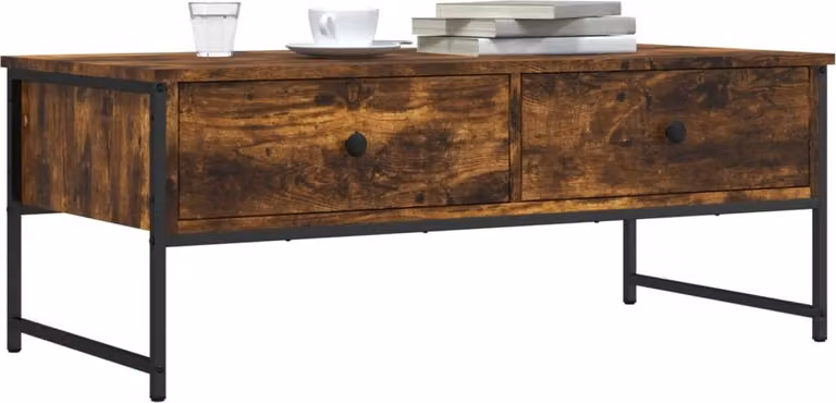 Maison Exclusive - Tavolino in rovere affumicato 101x49x39,5 cm Materiale ligneo