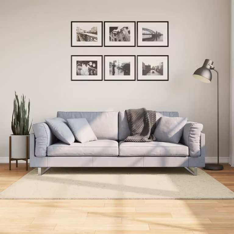 vidaXL Tappeto a Pelo Corto HUARTE Beige, Lavabile e Antiscivolo, L 120 x P 170 cm