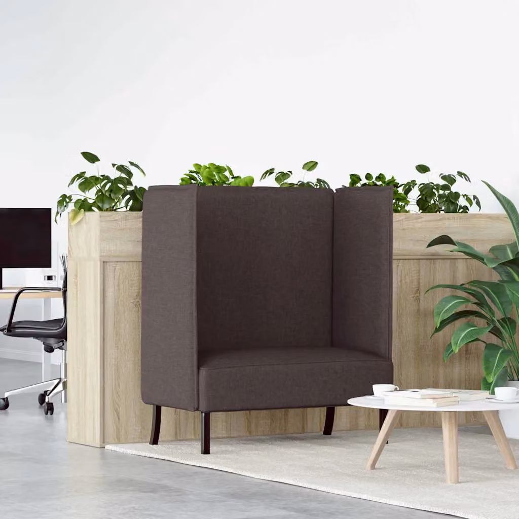 Divano moderno lineare vidaXL in tessuto marrone con struttura imbottita – 1