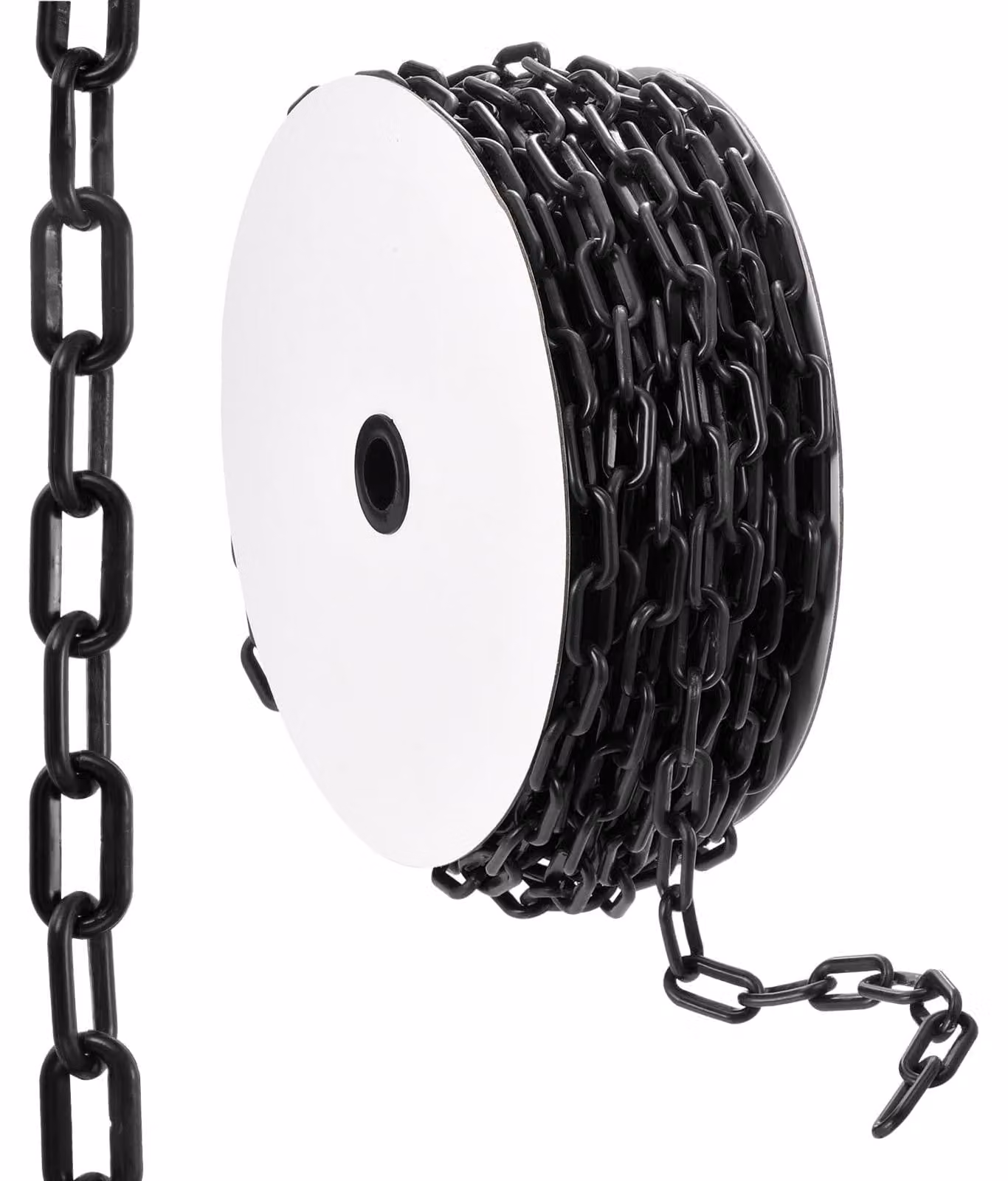 Catena di delimitazione in plastica, lunghezza 30,5 metri, colore nero, diametro 6 mm, materiale: polipropilene